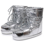 Botas de nieve para mujer impermeables acolchadas de caña media - Kolesa