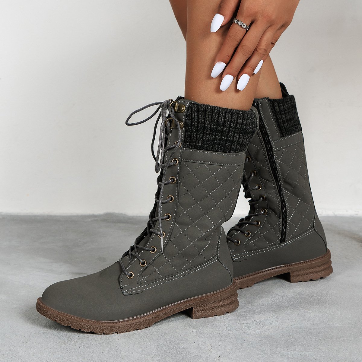 Botas altas acolchadas para mujer - Irina