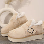 Botines para mujer estilo invernal con hebilla decorativa - Lianova