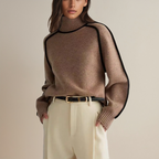 Jersey para mujer con cuello alto y mangas amplias - Sigruna