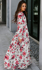 Aloisa  - Maxi vestido estampado con escote en V