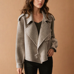 Chaqueta para mujer de corte corto con solapas amplias - Bryndis