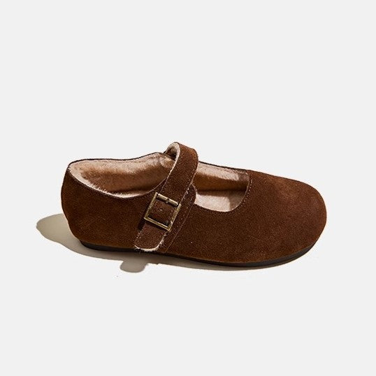 Zapatos planos para mujer efecto ante con forro cálido - Alviera
