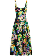 Karly - Maxi vestido acampanado estampado con cinturón