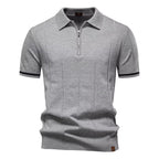 Polo deportivo hombre manga corta cremallera - Leandro