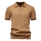 Polo deportivo hombre manga corta cremallera - Leandro