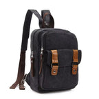 Mochila cruzada unisex con múltiples bolsillos estilo vintage - Axel