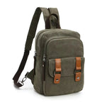 Mochila cruzada unisex con múltiples bolsillos estilo vintage - Axel