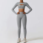 Conjunto deportivo para mujer licra compresiva diseño cut-out - Amanda