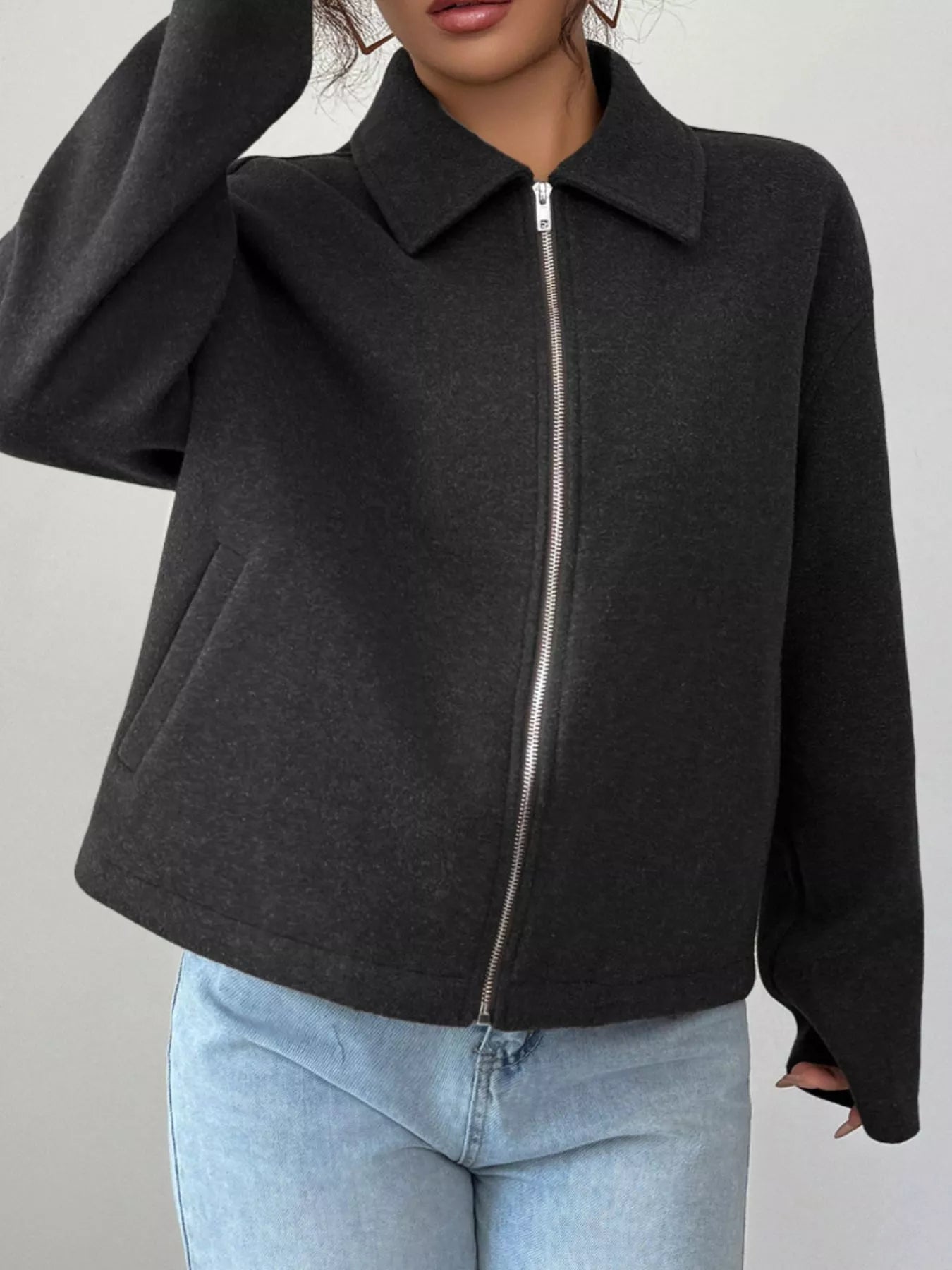 Chaqueta casual para mujer con cremallera - Alena