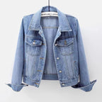 Chaqueta denim corta ajustada para mujer - Adelheid