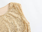Vestido para mujer efecto aplicaciones luminosas - Sarynne