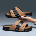 Sandalias para hombre de piel sintética cruzada diseño cómodo - Mateo