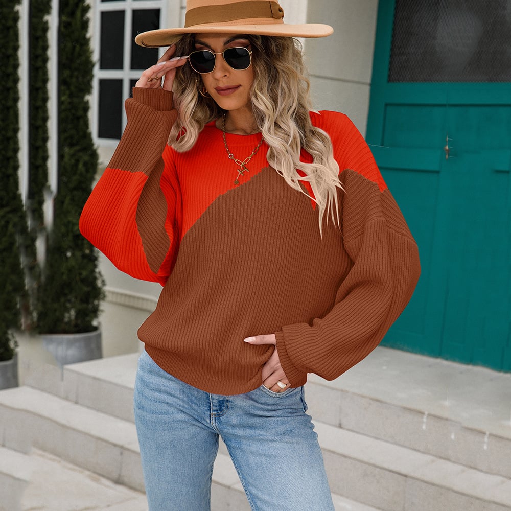 Suéter para mujer de punto bicolor - Alvéra