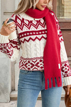 Abrigo de punto con diseño navideño para mujer - Maelinne
