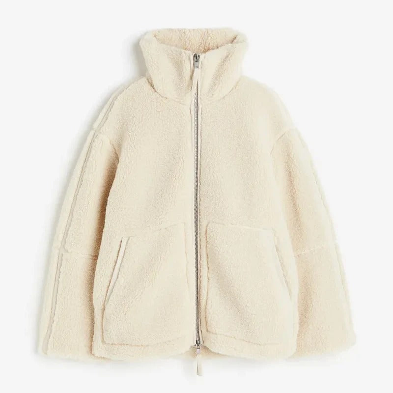 Chaqueta de felpa para mujer cuello envolvente - Alfhildr