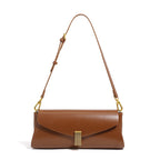 Bolso de hombro para mujer cuero sintético broche metálico elegante - Amandine