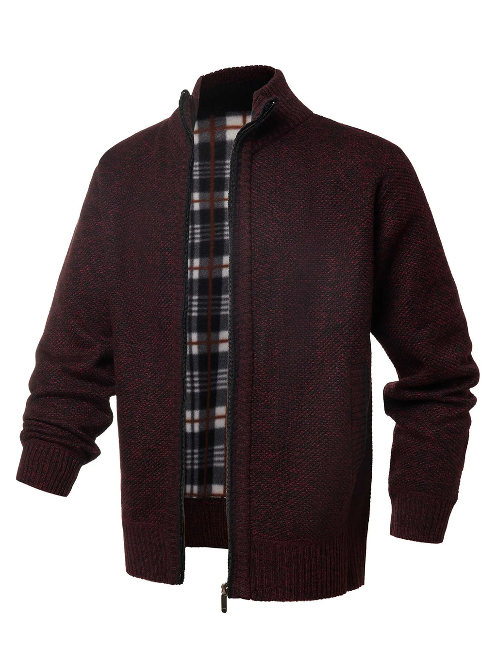 Chaqueta de punto con cremallera y cuello alto - Joshua