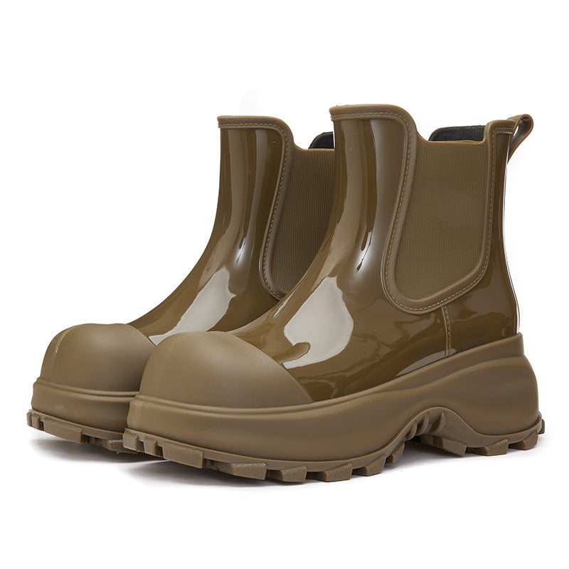 Botas de lluvia para mujer de suela gruesa y impermeables - Karilyn
