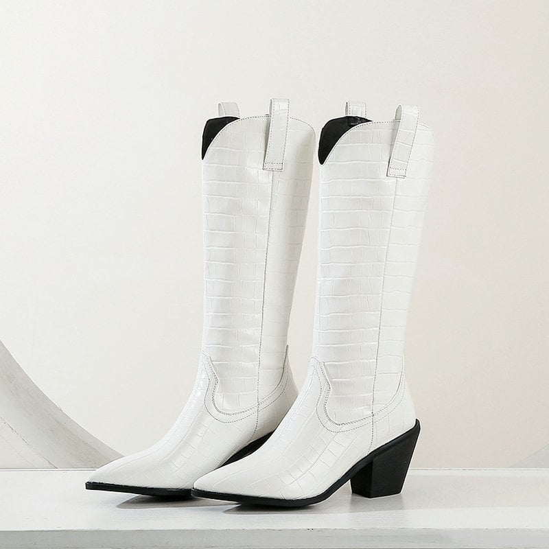 Botas altas para mujer de caña larga con tacón grueso - Kyvraen