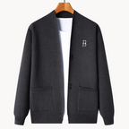 Cárdigan para hombre de corte recto con cuello abierto - Einar