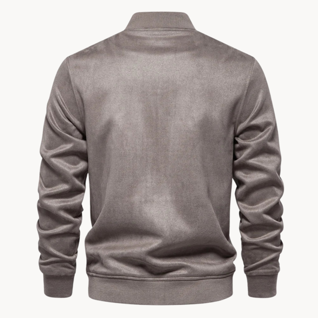 Chaqueta tipo bomber para hombre con cierre de botones y cuello corto - Bjornrik