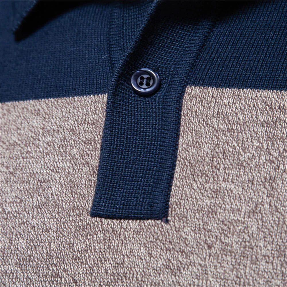 Jersey de tejido para hombre cuello polo - Hjalmar