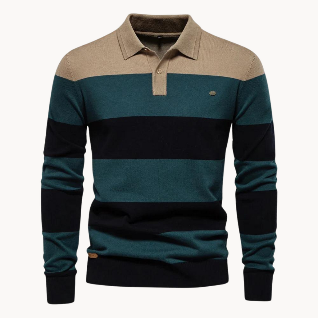 Jersey de tejido para hombre cuello polo - Hjalmar