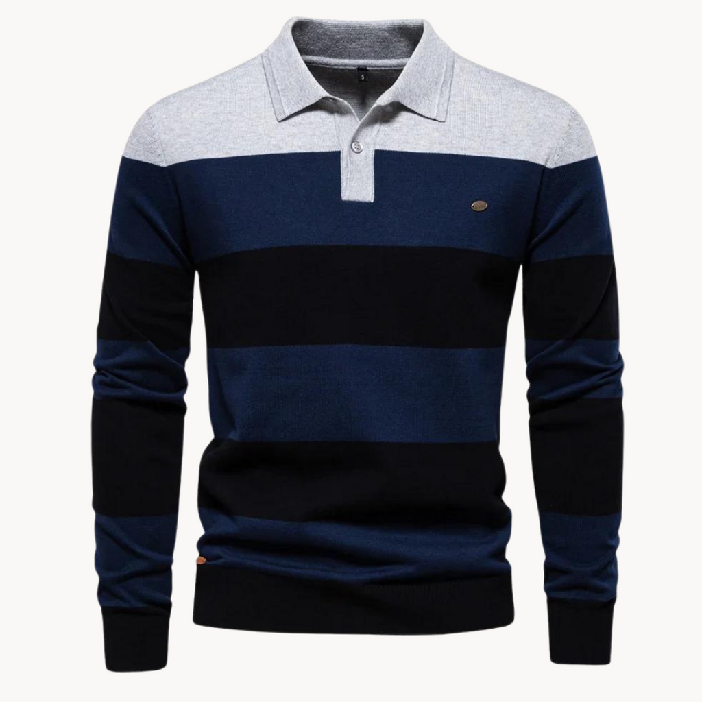 Jersey de tejido para hombre cuello polo - Hjalmar