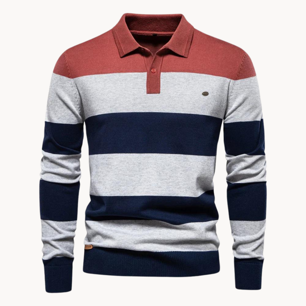 Jersey de tejido para hombre cuello polo - Hjalmar