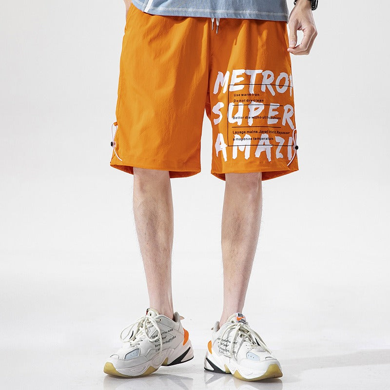 Pantalones cortos para hombre de algodón gráfico estilo urbano - Damián