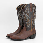 Botas altas bordadas para hombre estilo retro - Kervon