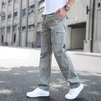 Pantalones cargo de algodón para hombre