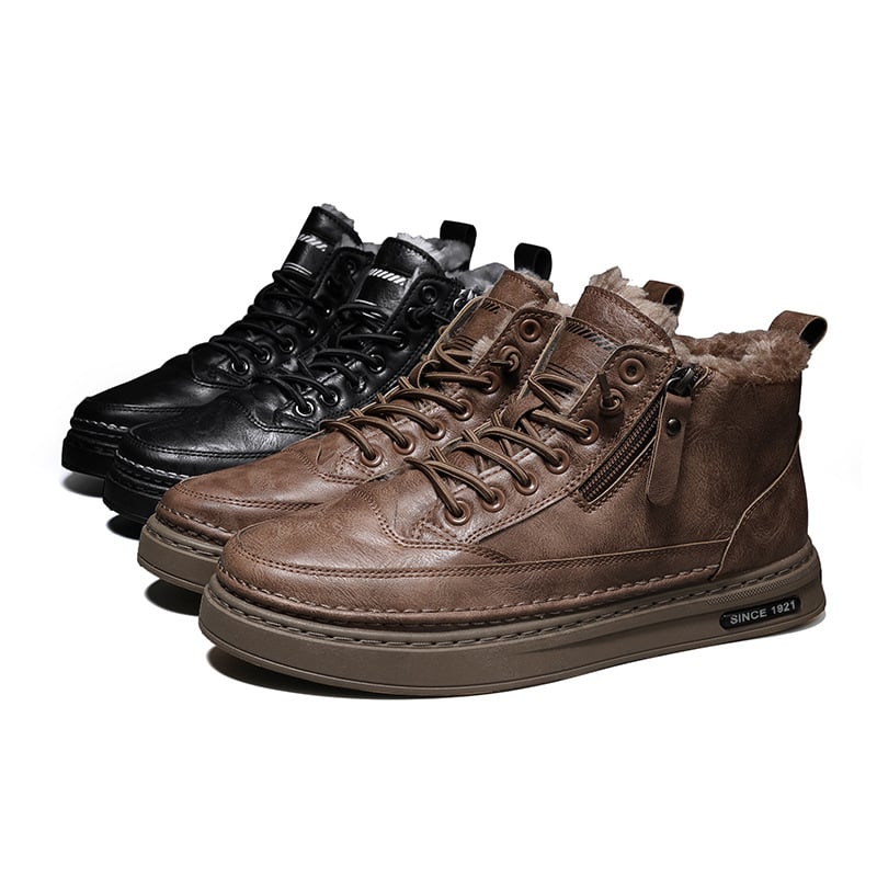 Botines de hombre con forro calido y diseño con cordones - Renard