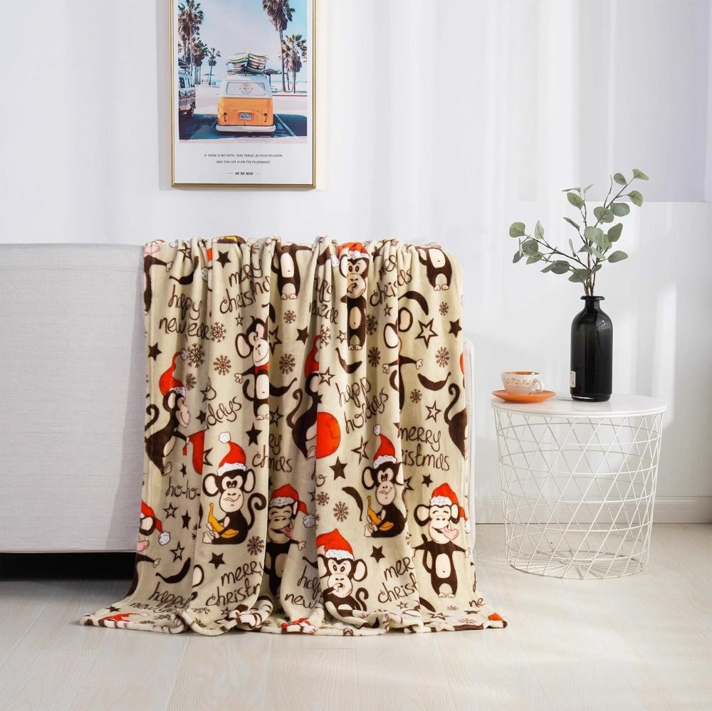 Manta térmica con estampado navideño