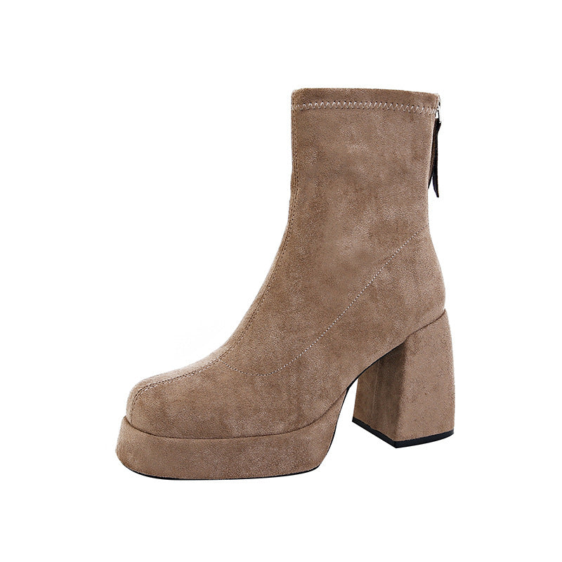 Botines de tacón para mujer con cremallera - Eirl