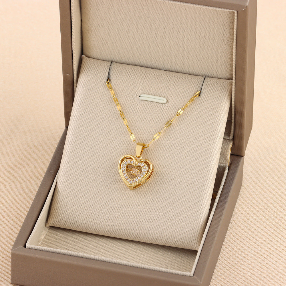 Collar Corazón Doble Mujer - Liora