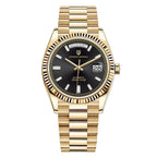Reloj analógico clásico con brazalete metálico premium