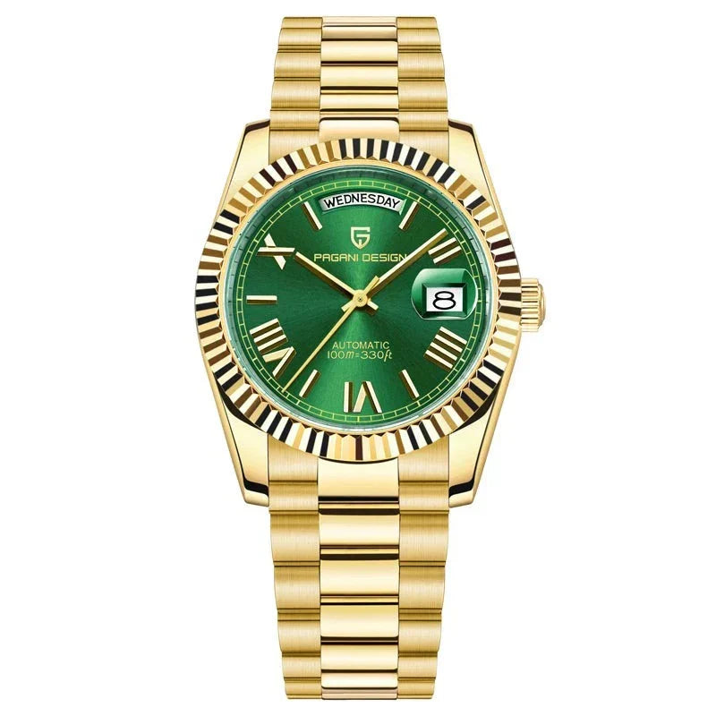 Reloj analógico clásico con brazalete metálico premium