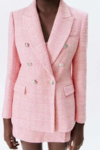 Conjunto de blazer de tweed Mara