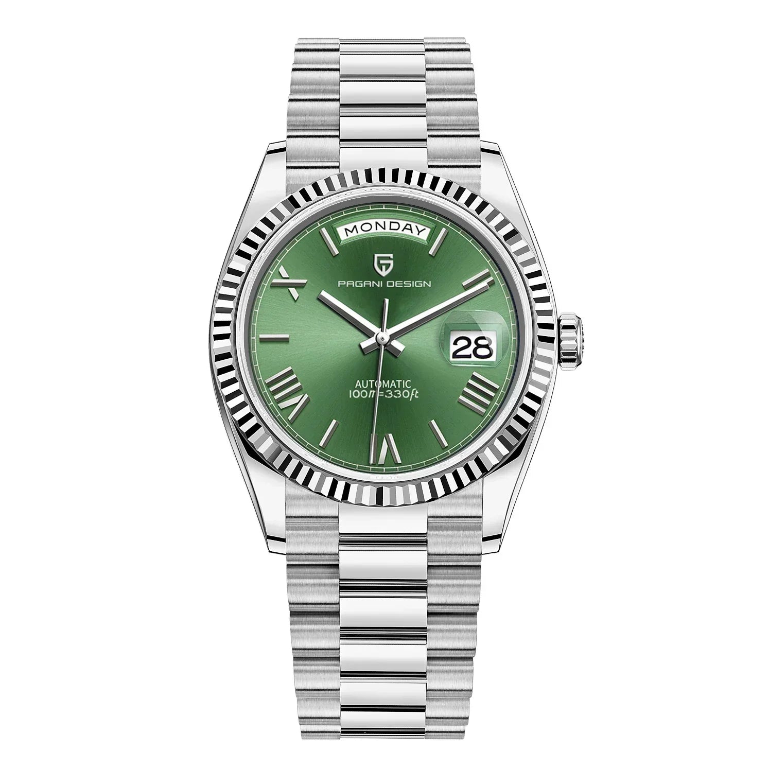 Reloj analógico clásico con brazalete metálico premium