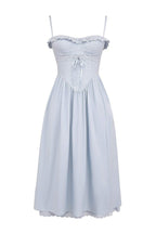 Helen - Vestido Midi con Corsé de Encaje Bordado