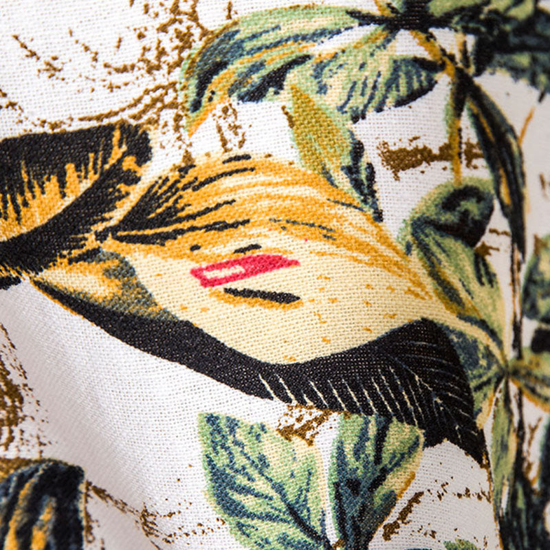 Elegante camisa de manga corta para hombre con estampado vintage