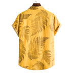 Llamativa camiseta de manga corta para hombre con un fresco diseño floral