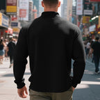 Jersey hombre cuello medio cremallera textura waffle - Taren