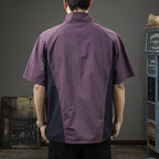 Camiseta hombre crepé técnico media cremallera cuello alto - Cristiano