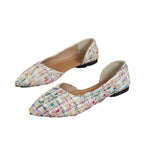 Zapatillas para mujer tejido multicolor corte en punta - Melina