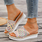 Sandalias Plataforma Mujer Trenzadas Estilo Bohemio - Malina
