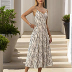 Vestido midi tirantes finos estampado - Noelia