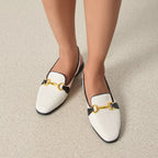 Mocasines mujer punta fina con detalle metálico - Floriane